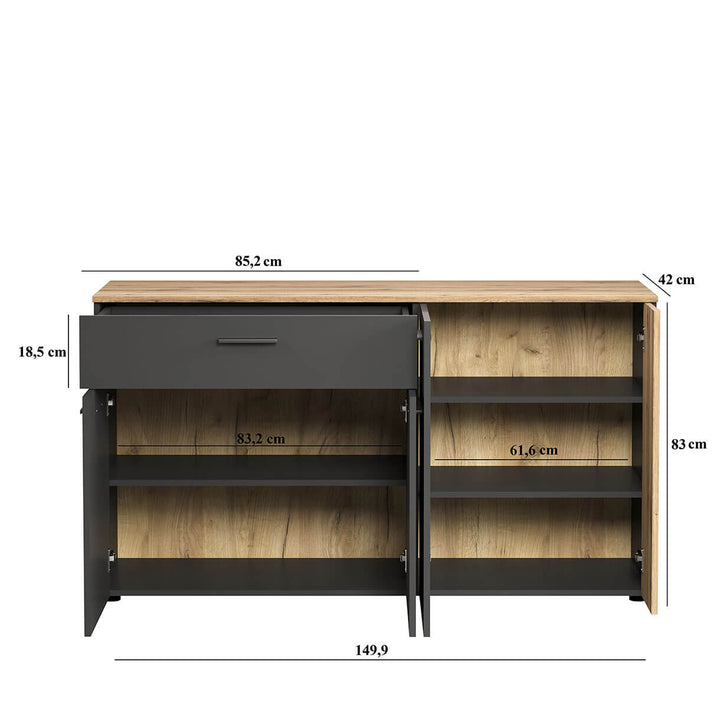 Фото розмірів комода ESTEBAN MEBELBOS 4D1S