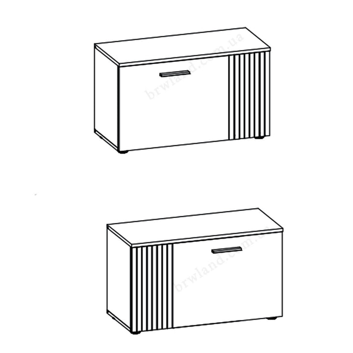 Фото варіантів монтажу фасадів тумби для взуття ESTEBAN MEBELBOS 1D1K