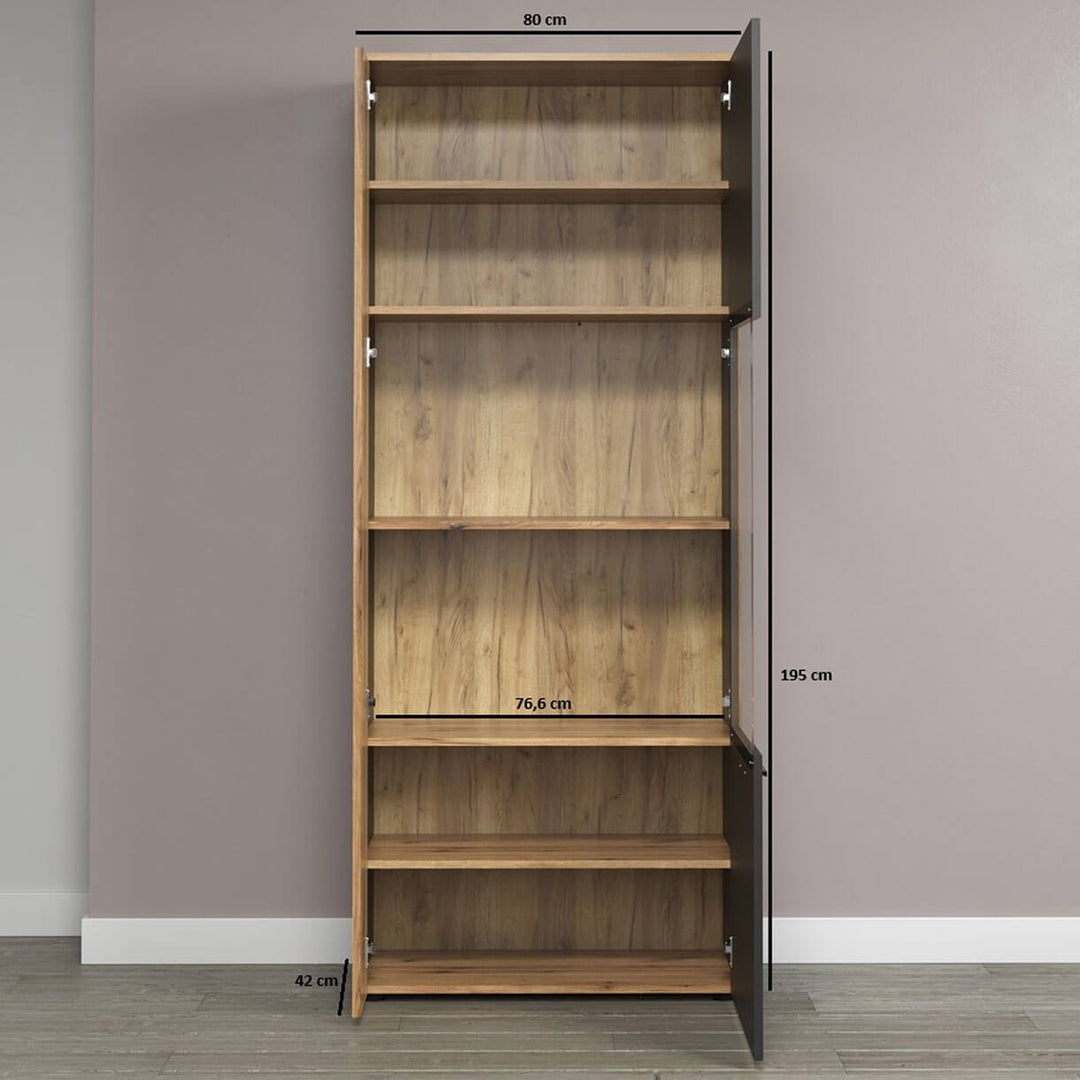 Фото розмірів вітрини ESTEBAN MEBELBOS 1D1W