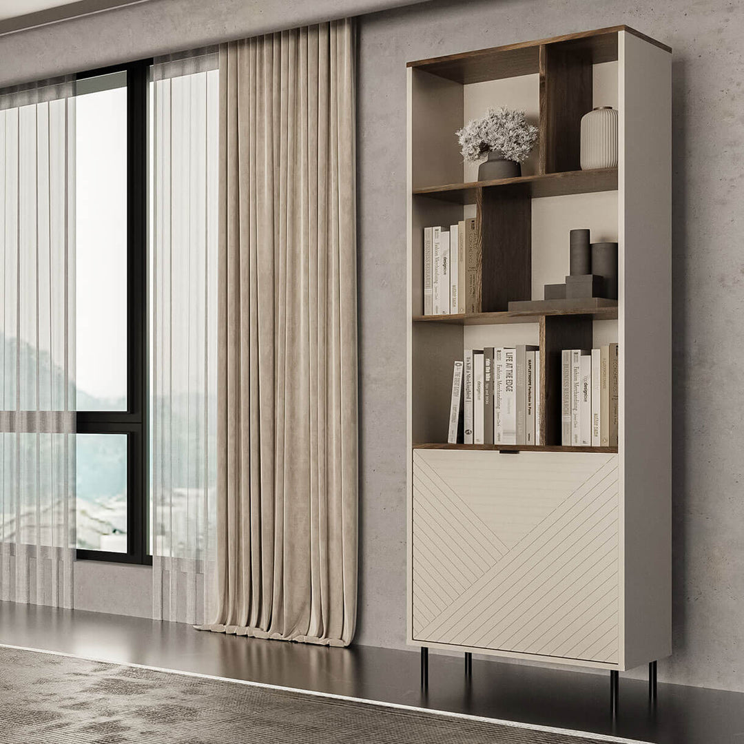 Фото стелажу EVO MEBELBOS 1D в інтер'єрі вітальні