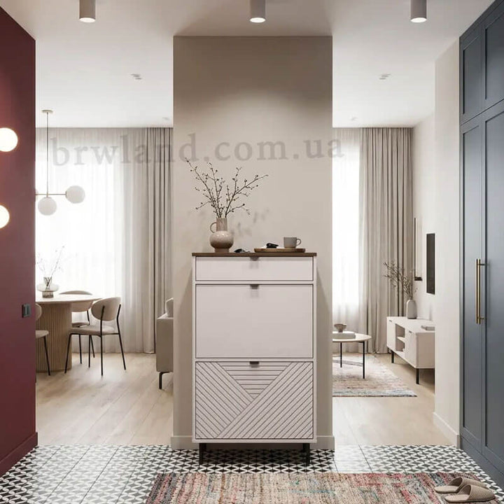Фото тумби EVO MEBELBOS 2D1S в інтер'єрі передпокою