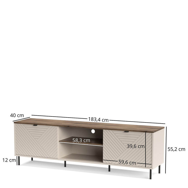 Фото розмірів тумби під телевізор EVO MEBELBOS 2D/180