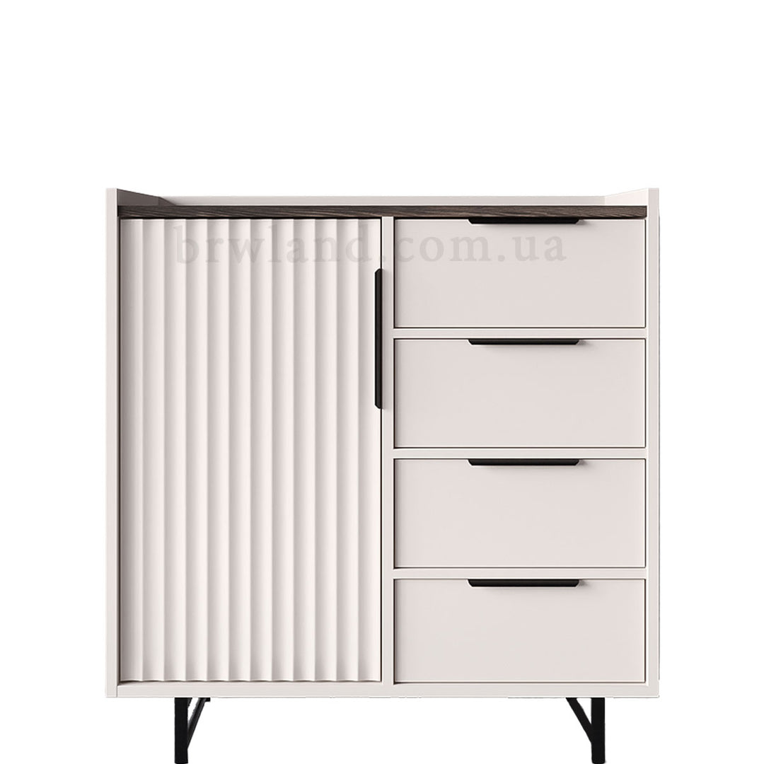 Фото комода ФРЕСКО БРВ KOM1D4S кашемір / каштан арвадонна мінк