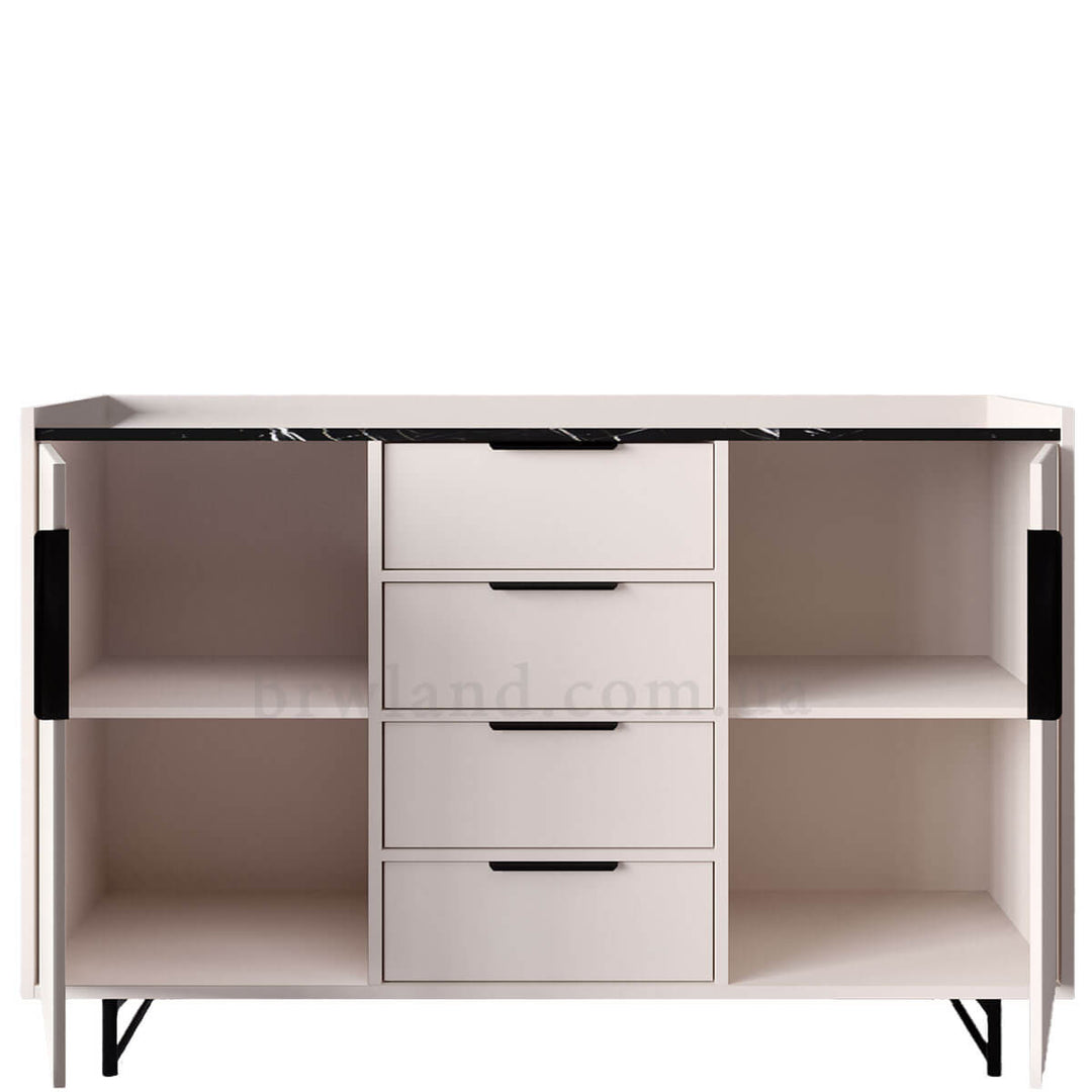 Фото наповнення комода ФРЕСКО БРВ KOM2D4S кашемір / темний мармур