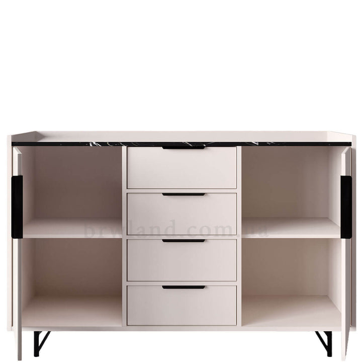 Фото наповнення комода ФРЕСКО БРВ KOM2D4S кашемір / темний мармур