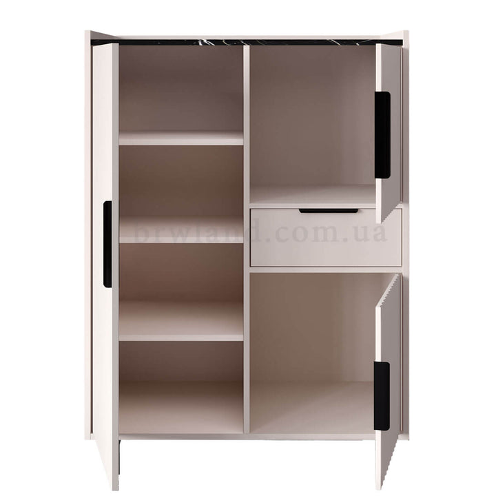 Фото наповнення тумби ФРЕСКО БРВ REG3D1S кашемір / темний мармур