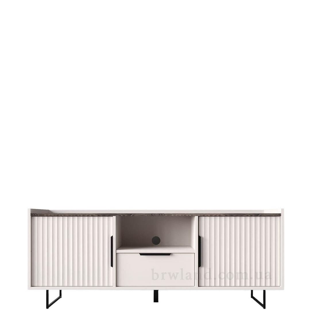 Фото тумби під телевізор ФРЕСКО БРВ RTV2D1S кашемір / каштан арвадонна мінк