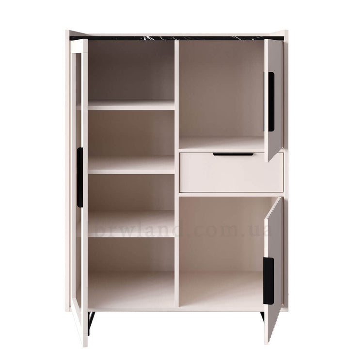 Фото наповнення вітрини ФРЕСКО БРВ REG1W2D1S кашемір / темний мармур