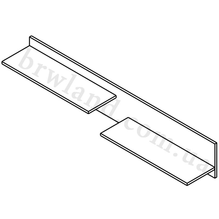 Фото схеми навісної полиці стінки БОРДО ГЕРБОР