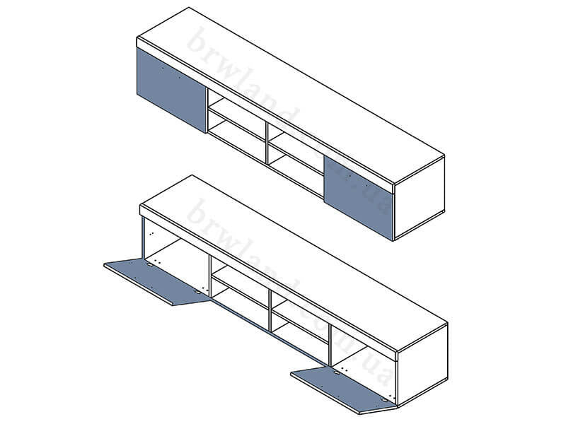 На фото схема тумби ТВ стінки АЛЬПІН ГЕРБОР