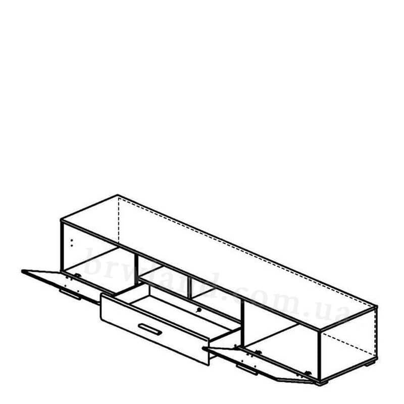На фото схема тумби ТВ стінки СЕЛІН ГЕРБОР