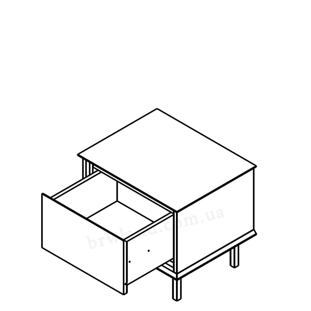 Фото схеми наповнення приліжкової тумбочки ХІЛС ГЕРБОР KOM1S