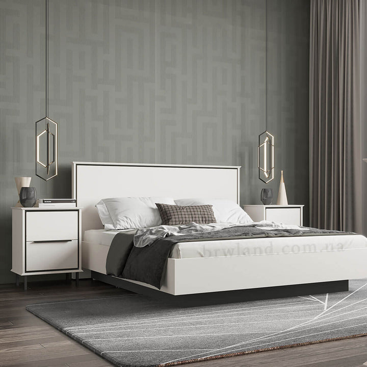 Фото приліжкової тумбочки ХІЛС ГЕРБОР KOM2S в інтер'єрі спальні