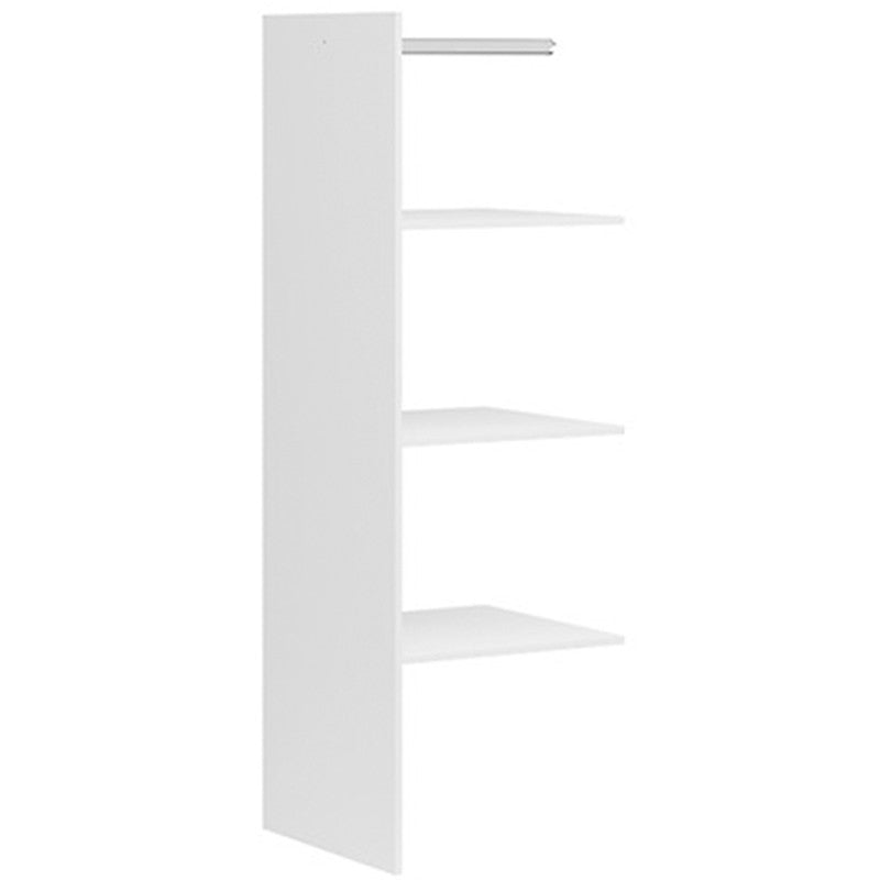 Фото вигляду збоку перегородки з полицями та штангою для шафи HORTON BRW SZF2D_OPCJA