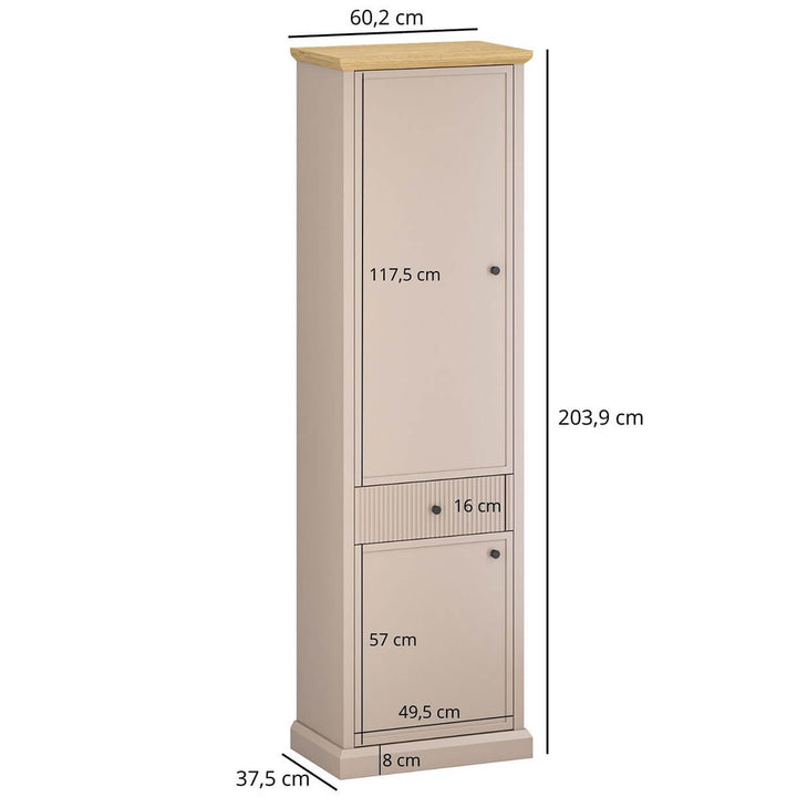 Фото розмірів пеналу IDELLO MEBELBOS 2D1S