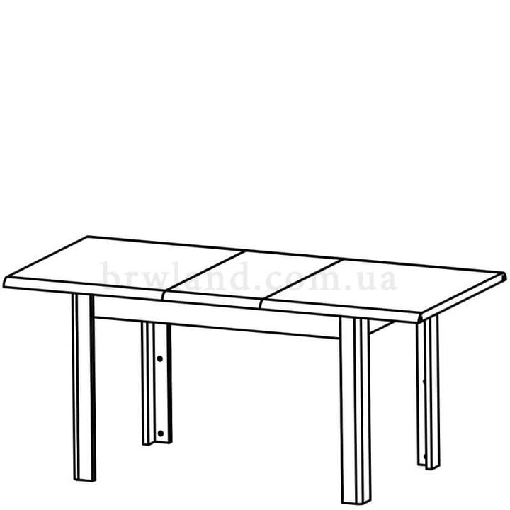 Фото схеми обіднього столу JSTO130/170A ІНДІАНА БРВ арізонська (каньйон)