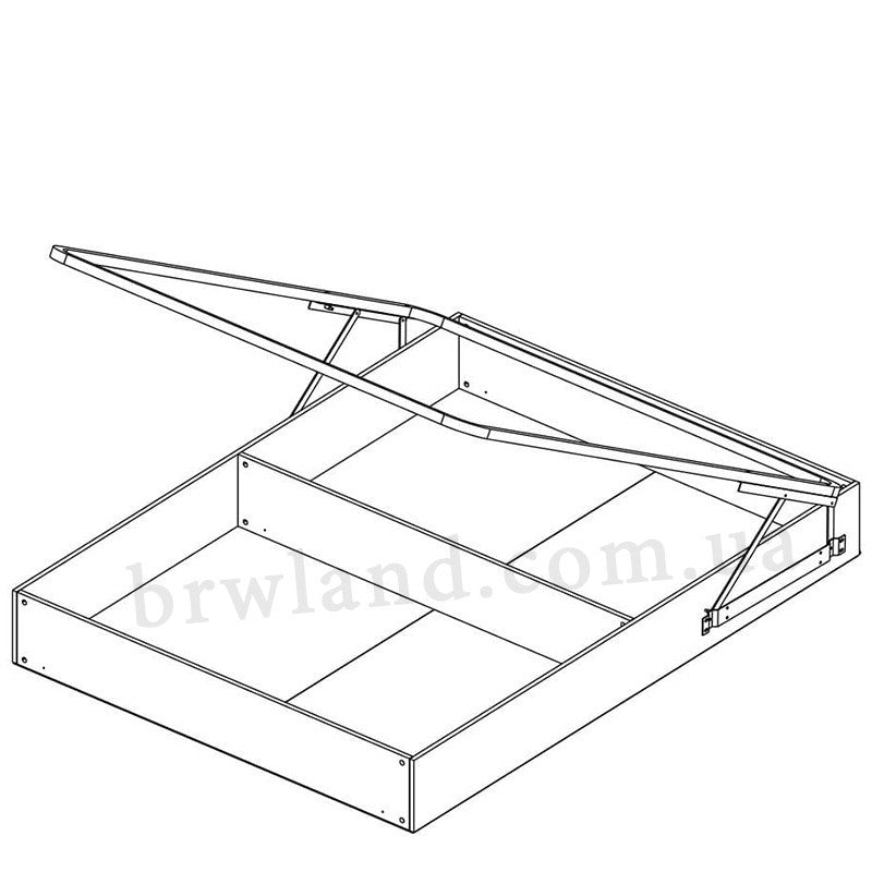 На фото схема ліжка 140 із підйомним механізмом JAZZ MEBELBOS