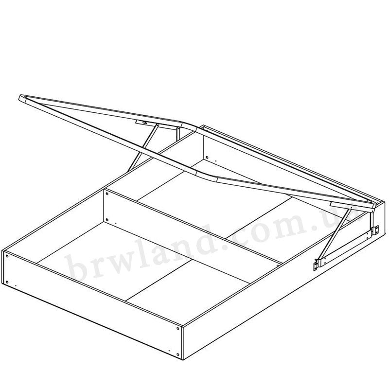 На фото схема ліжка 160 із підйомним механізмом JAZZ MEBELBOS