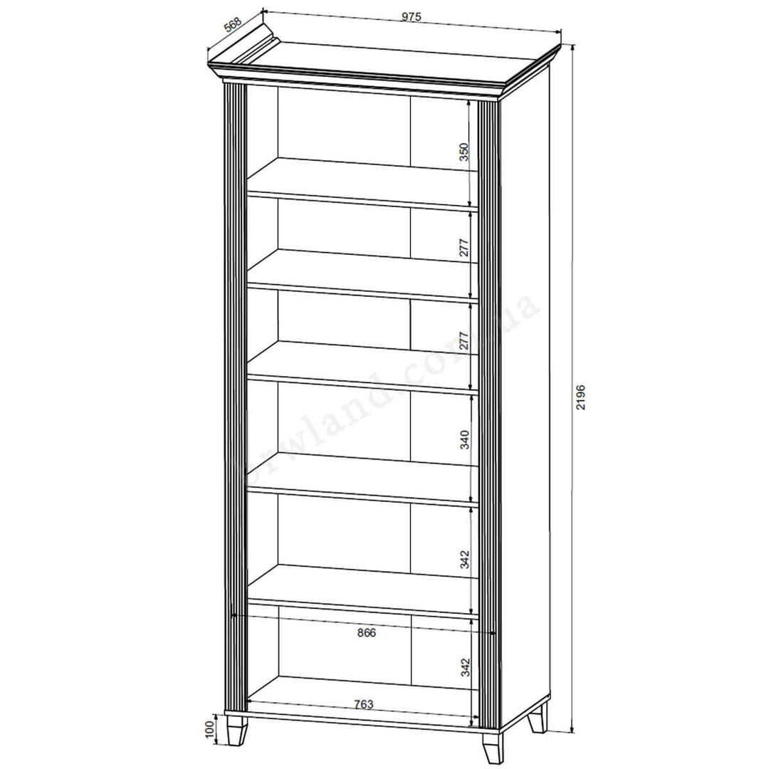 Фото схеми з розмірами вітрини КАНДІ БРВ REG2D2W