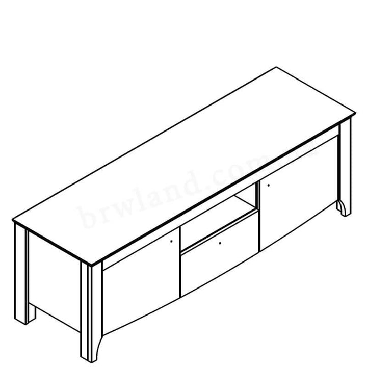 Фото схеми тумби під телевізор КАРІНА ГЕРБОР RTV2D1S