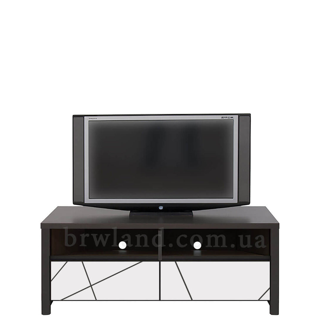 Фото тумби під телевізор КАСПIАН білий сніг БРВ RTV2S/120/40