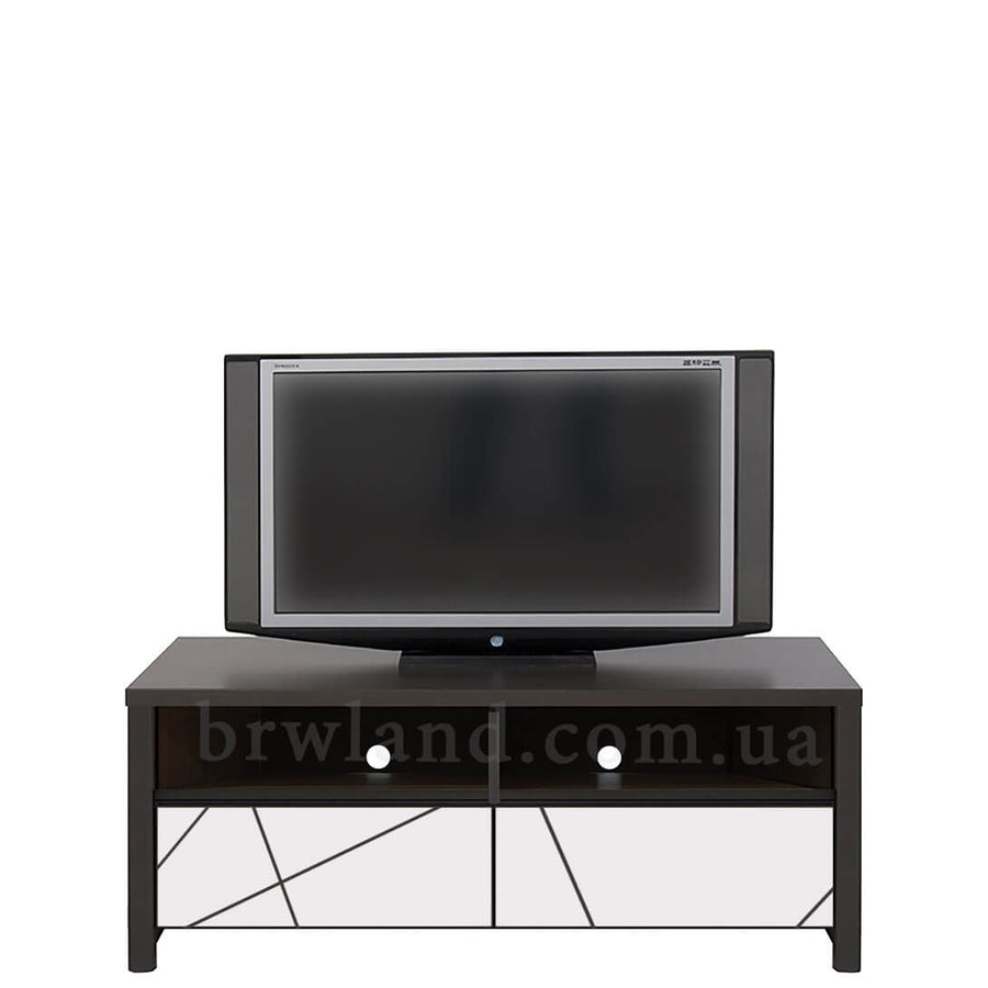 Фото тумби під телевізор КАСПIАН білий сніг БРВ RTV2S/120/40