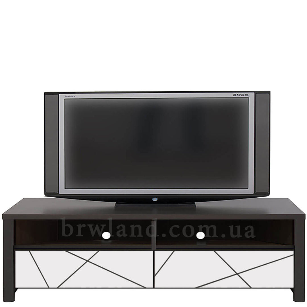 Фото тумби під телевізор КАСПIАН білий сніг БРВ RTV2S/160/40