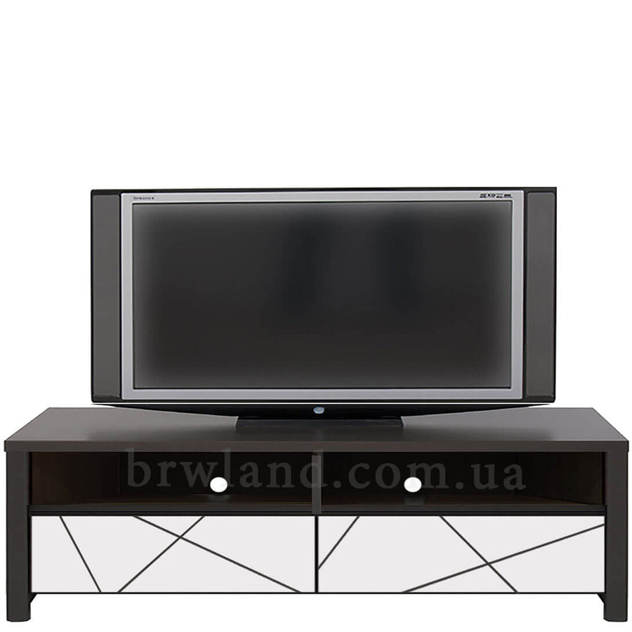 Фото тумби під телевізор КАСПIАН білий сніг БРВ RTV2S/160/40