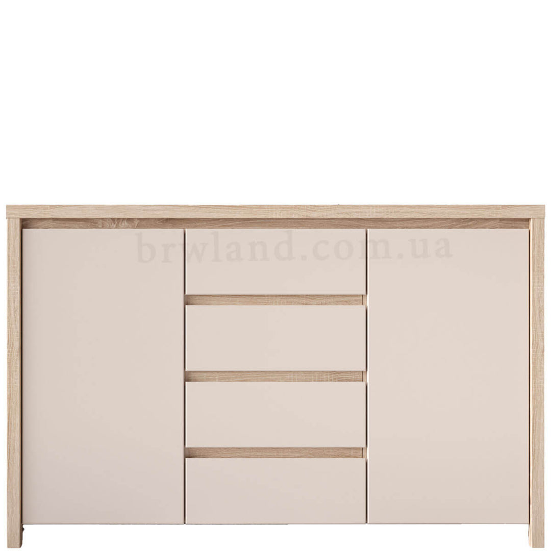 Фото комода КАСПІАН дуб сонома / кашемір БРВ KOM2D4S