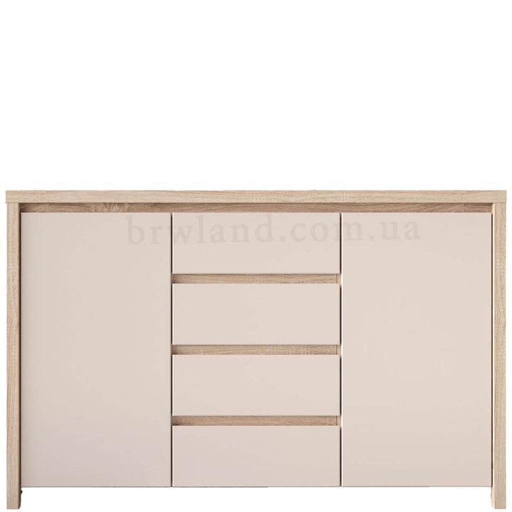 Фото комода КАСПІАН дуб сонома / кашемір БРВ KOM2D4S