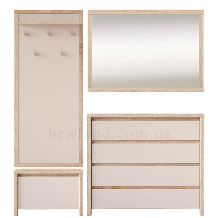 Прихожая КАСПИАН дуб сонома / кашемир БРВ