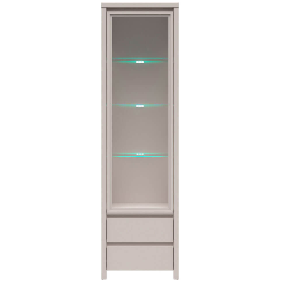 Фото вітрини з підсвіткою KASPIAN BRW REG1W2S_LED кашемір