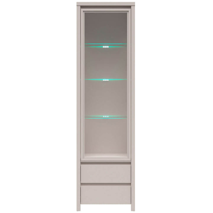 Фото вітрини з підсвіткою KASPIAN BRW REG1W2S_LED кашемір