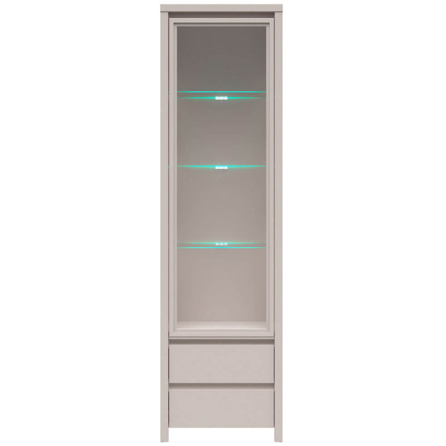 Фото вітрини з підсвіткою KASPIAN BRW REG1W2S_LED кашемір