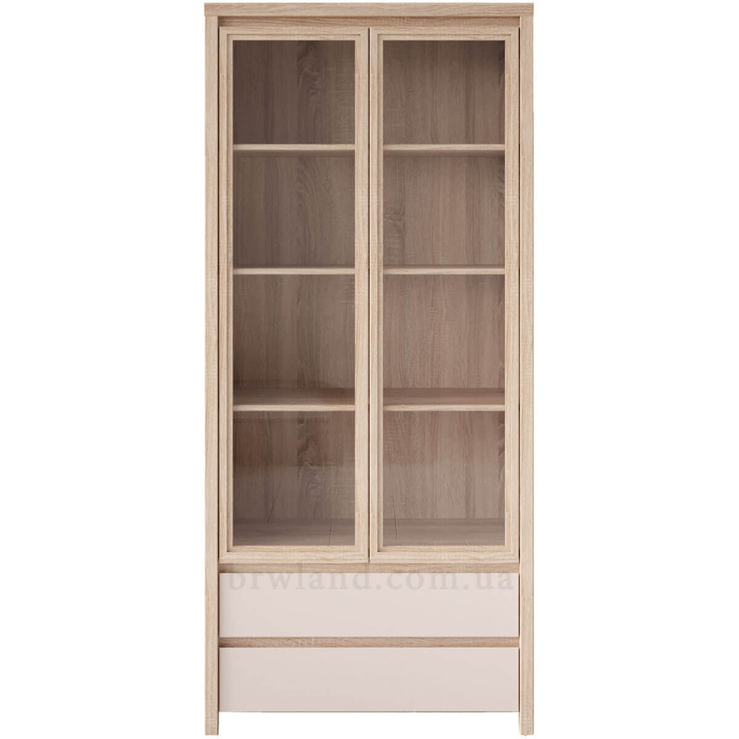 Фото вiтрини КАСПІАН дуб сонома / кашемір БРВ REG2W2S