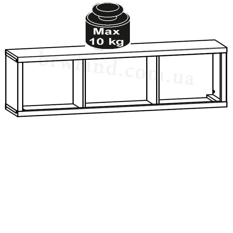Фото схеми полиці SFW/140 КАСПІАН БРВ сонома