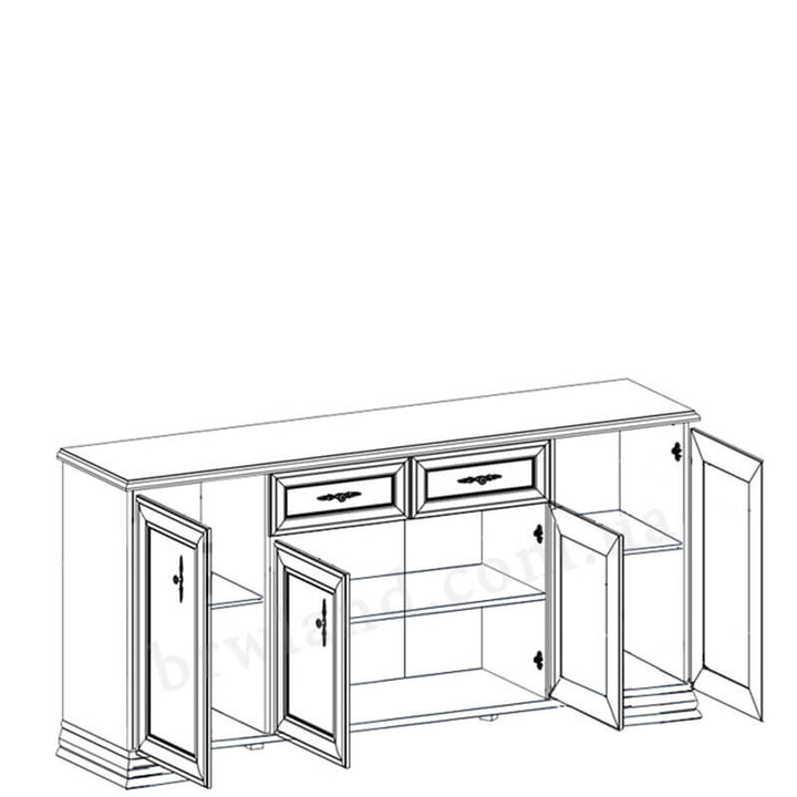 Фото сземи наповнення комода КЕНТУКІ KOM4D2S БРВ