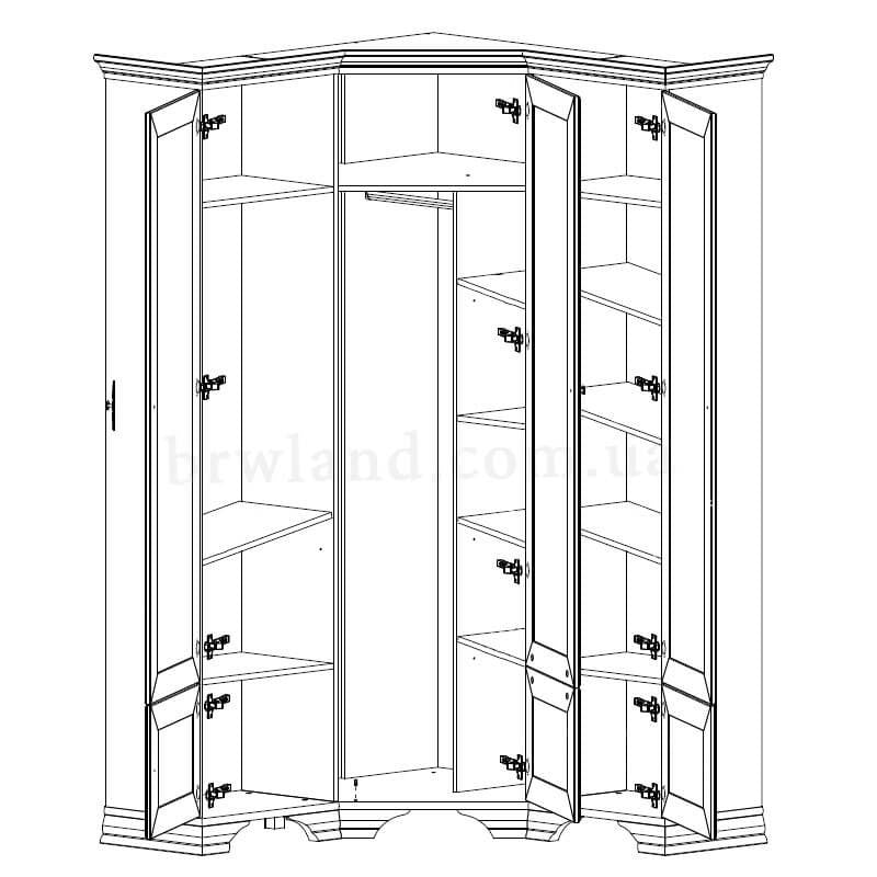 Фото схеми наповнення кутової шафи КЕНТУКІ SZFN2D БРВ