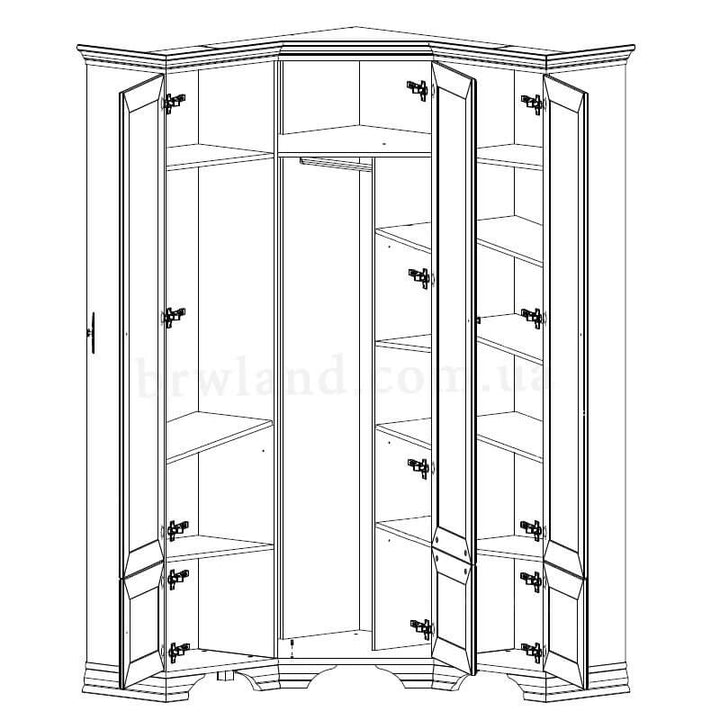 Фото схеми наповнення кутової шафи КЕНТУКІ SZFN2D БРВ