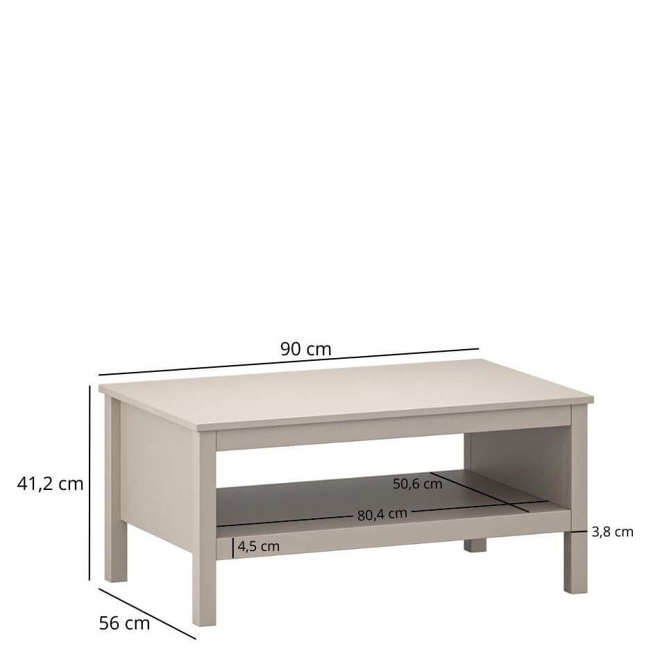 Фото розмірів журнального столу 90 KLEO MEBELBOS