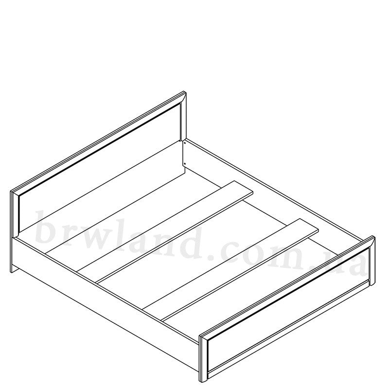 На фото схема ліжка (каркас) LOZ/180 КОЕН ГЕРБОР