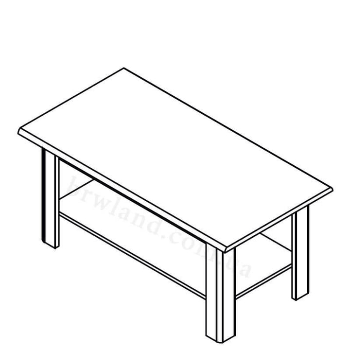 На фото схема журнального столика КОЕН ГЕРБОР LAW/115N