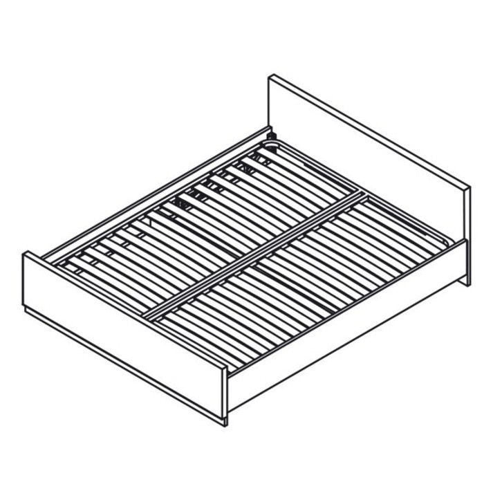 На фото схема ліжка LOZ160 (каркас) ДЖУЛІ БРВ з основою