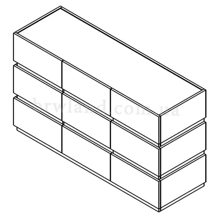 На фото схема комоду ЛАЄР ГЕРБОР KOM2D3S