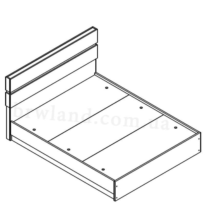 На фото схема ліжка ЛАЄР ГЕРБОР LOZ160 (короб)