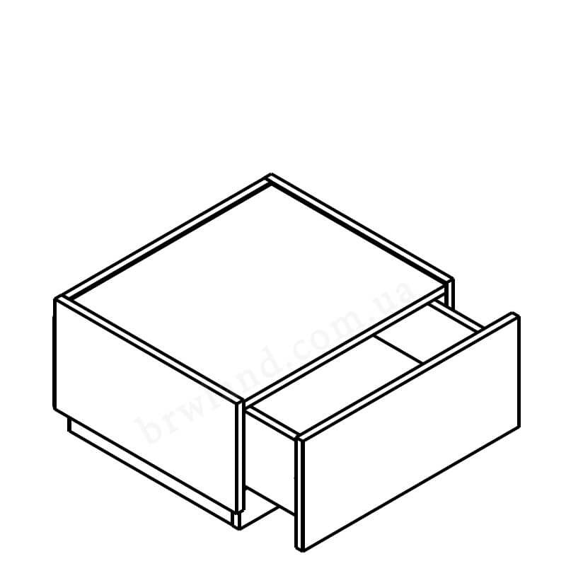 На фото схема приліжкової тумбочки спальні ЛАЄР ГЕРБОР