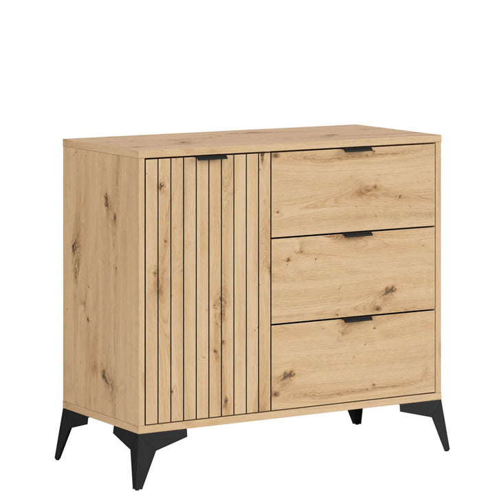 Фото вигляду збоку комода LAMEA BRW KOM1D3S