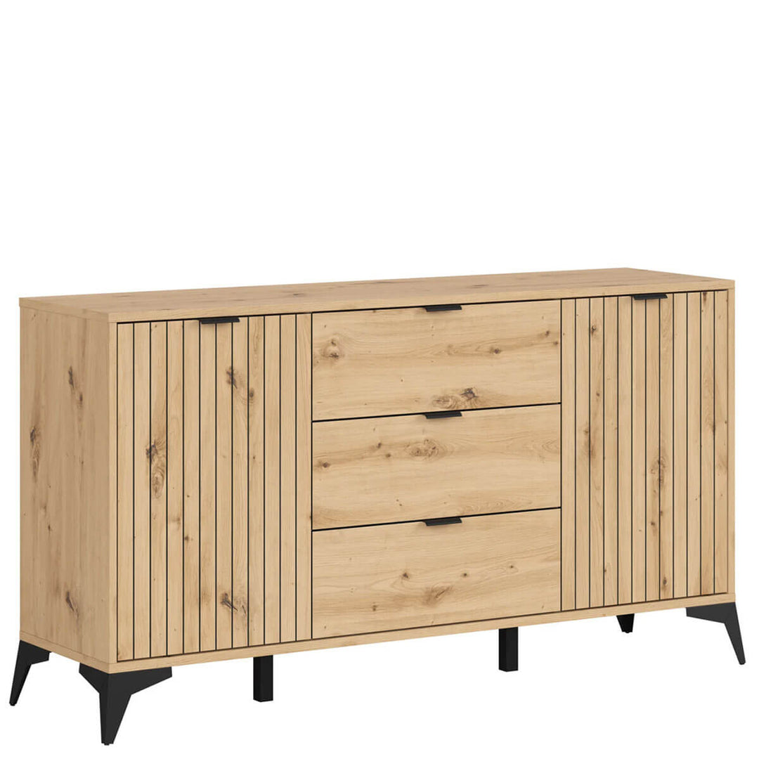 Фото вигляду збоку комода LAMEA BRW KOM2D3S/150