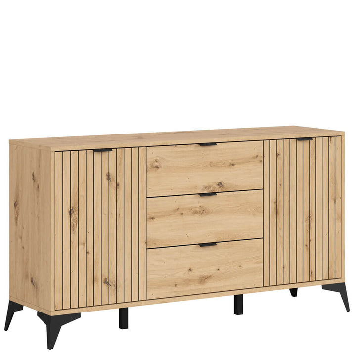 Фото вигляду збоку комода LAMEA BRW KOM2D3S/150