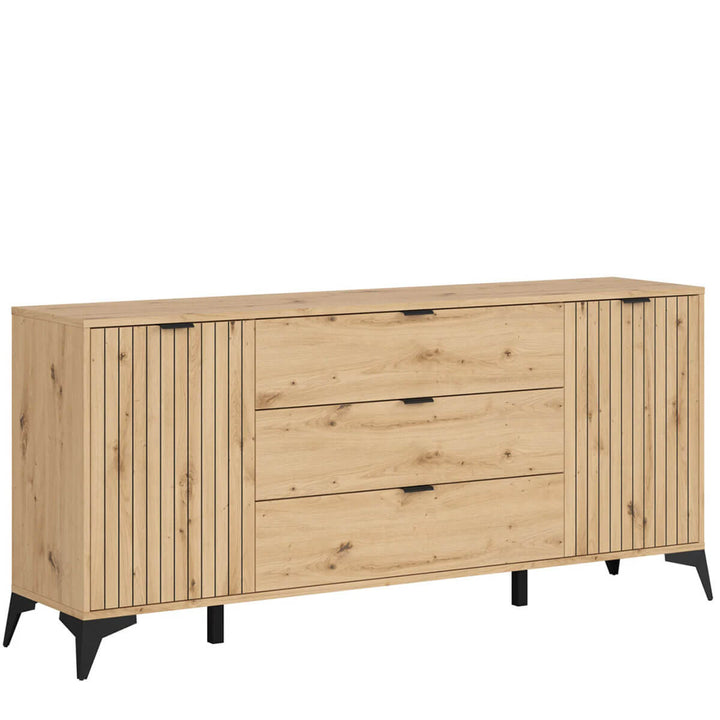 Фото вигляду збоку комода LAMEA BRW KOM2D3S/180